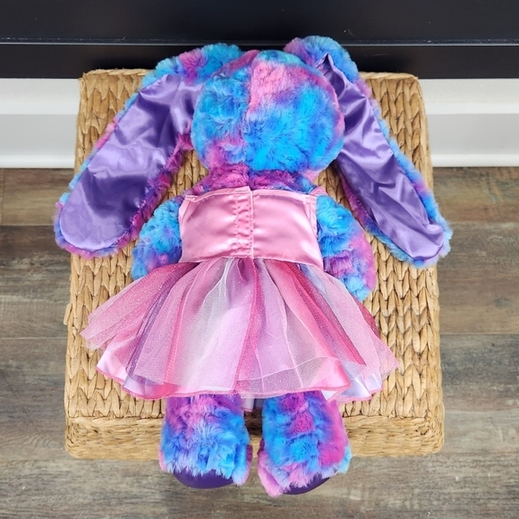 Spring Lilac 16” Easter Bunny Build A Bear BABW Blue Purple Pink Sound Scent - Picture 4 of 9